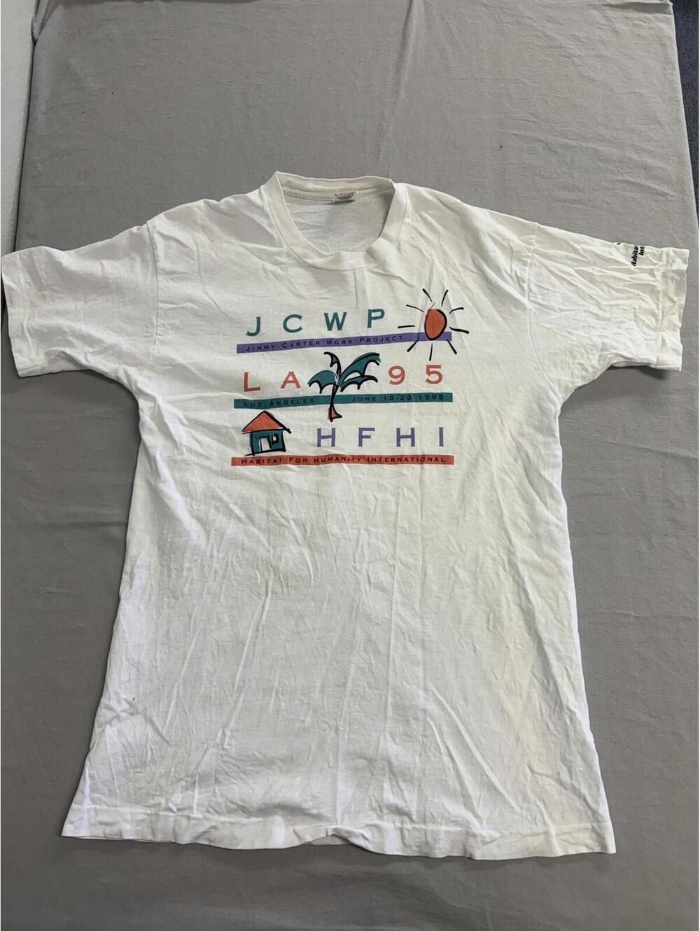 Vintage Jimmy Carter Work Project T-shirt JCWP LA 95 - L